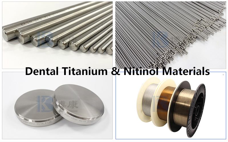 Materiály zubného titánu a nitinolu pre aplikácie implantátu a restoratívne